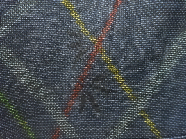 JAPANESE KIMONO / ANTIQUE KIMONO / SILK / DORO OSHIMA TSUMUGI / WOVEN BAMBOO GRASS / 5MARUKI